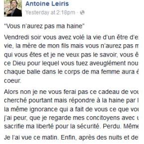 « No tendrán mi odio&nbsp;»