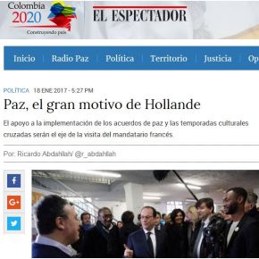 Paz, el gran motivo de&nbsp;Hollande